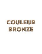 Paire d'embouts a coller couleur bronze pour cuir plat de 5mm