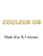 Embout lisse a coller couleur or avec trou de 10mm par 5mm