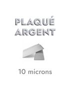 Bague 3 ronds ajourés en étain plaqué argent 10microns blanc brillant