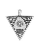 Pendentif triangulaire tribal de 28mm en métal placage argent