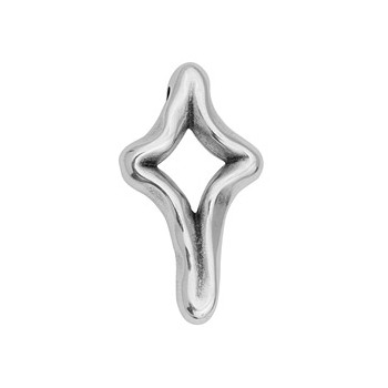 Pendant croix stylisée de 36mm en placage argent