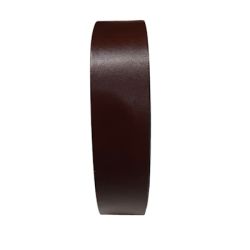 Bande de cuir plat de 20mm de large marron foncé bords droits