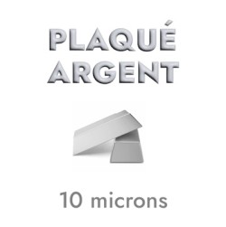 Hanger lisse et perle de blocage en métal plaqué argent 10 microns