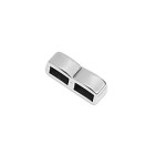 Slider rectangle rainuré pour 2 cuirs plats de 5mm