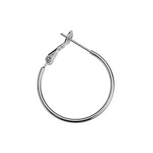 Boucle d'oreille créole de 18mm en laiton placage argent