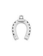 Pampille fer à cheval de 21mm en métal placage argent