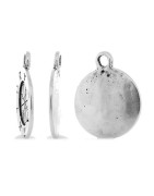 Boussole viking de 45mm en métal placage argent
