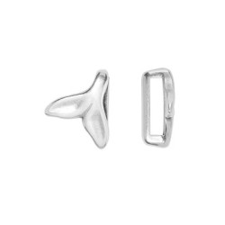 Passant queue de poisson avec une anse postérieure pour cuir plat de 10mm Passant queue de poisson avec une anse postérieure pour cuir plat de 10mm