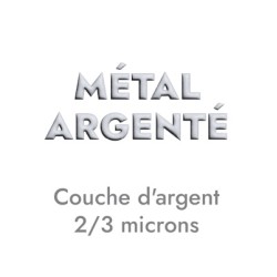 Pendentif queue de poisson émaillée marine en métal placage argent