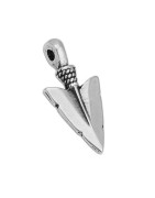 Flèche tribale de 32mm en métal placage argent