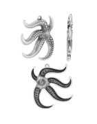 Etoile de mer de 38mm en métal placage argent