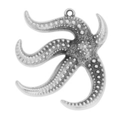 Etoile de mer de 38mm en métal placage argent