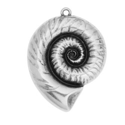 Nautile de 38mm en métal placage argent