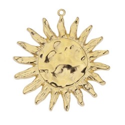 Soleil ou tournesol de 49mm en métal couleur or