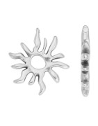 Soleil pour collier de 27mm en métal placage argent