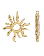 Soleil pour collier de 27mm en métal couleur or
