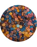 Lot de 20 intercalaires de 6mm en céramique brute mix de couleurs