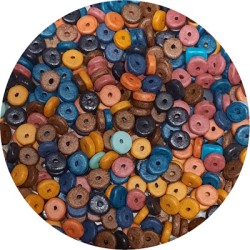 Lot de 20 intercalaires de 6mm en céramique brute mix de couleurs