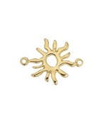 Intercalaire soleil pour collier de 26mm en métal couleur or