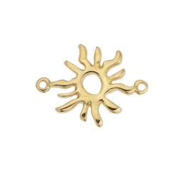 Intercalaire soleil pour collier de 26mm en métal couleur or Intercalaire soleil pour collier de 26mm en métal couleur or