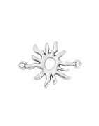 Intercalaire soleil pour collier de 26mm en métal placage argent