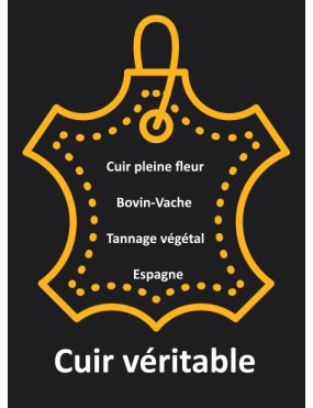 Cordon de cuir rond tressé de 5mm caramel en vente au cm