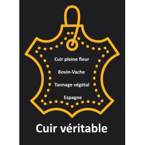 Cordon de cuir plat lisse de 9mm de couleur noire en vente au cm