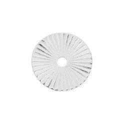 Rondelle de 20mm striée sur les 2 faces plaqué argent 10microns