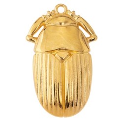 Pendentif scarabée de 39mm en métal couleur or Pendentif scarabée de 39mm en métal couleur or