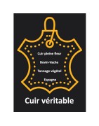 Cuir plat 10mm avec relief floral orange et de la feuille noire en vente au cm