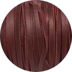 Cuir plat de 3mm soft bordeaux bords droits en vente au cm