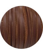Cuir plat de 3mm soft marron bords droits en vente au cm