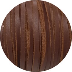 Cuir plat de 3mm soft marron bords droits en vente au cm