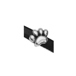 Passant patte de chien placage argent pour cuir plat de 5mm Passant patte de chien placage argent pour cuir plat de 5mm