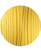 Cuir plat lisse de 3mm jaune vif en vente au cm