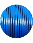 Cuir plat lisse de 3mm bleu azur en vente au cm