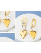 Anneau ovale sécable de 36mm en étain placage argent