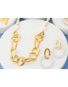 Anneau sécable de 27mm en étain couleur or