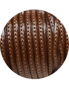 Cuir plat de 5mm taupe couture au ton en vente au cm