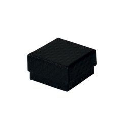 Boite écrin à bijoux en carton gaufré noir