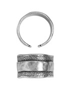 Grosse bague 20mm type ethnique placage argent