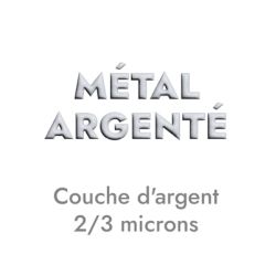 Grosse bague 20mm à crevasses en étain placage argent