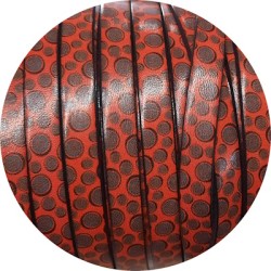 Exclu-Cuir plat 10mm imprimé mandalas en vente au cm