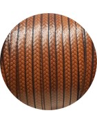 Cuir plat de 5mm camel avec relief épis en vente au cm