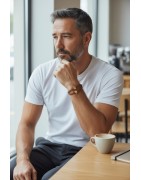 Bracelet double tour en kit de 5mm de large marron et or