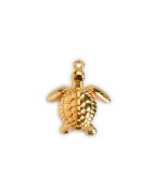 Petite tortue en metal couleur or de 20mm à suspendre