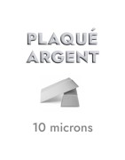 Demi jonc aimanté pour cuir plat de 5mm en métal plaqué argent 10 microns