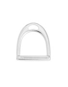 Pampille étrier de 23mm en métal plaqué argent 10 microns blanc brillant