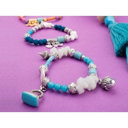 Perle ethnique de 9mm gravée de facettes en métal placage argent