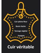 copy of  Cuir plat lisse de 10mm marron foncé vendu au cm-Premium